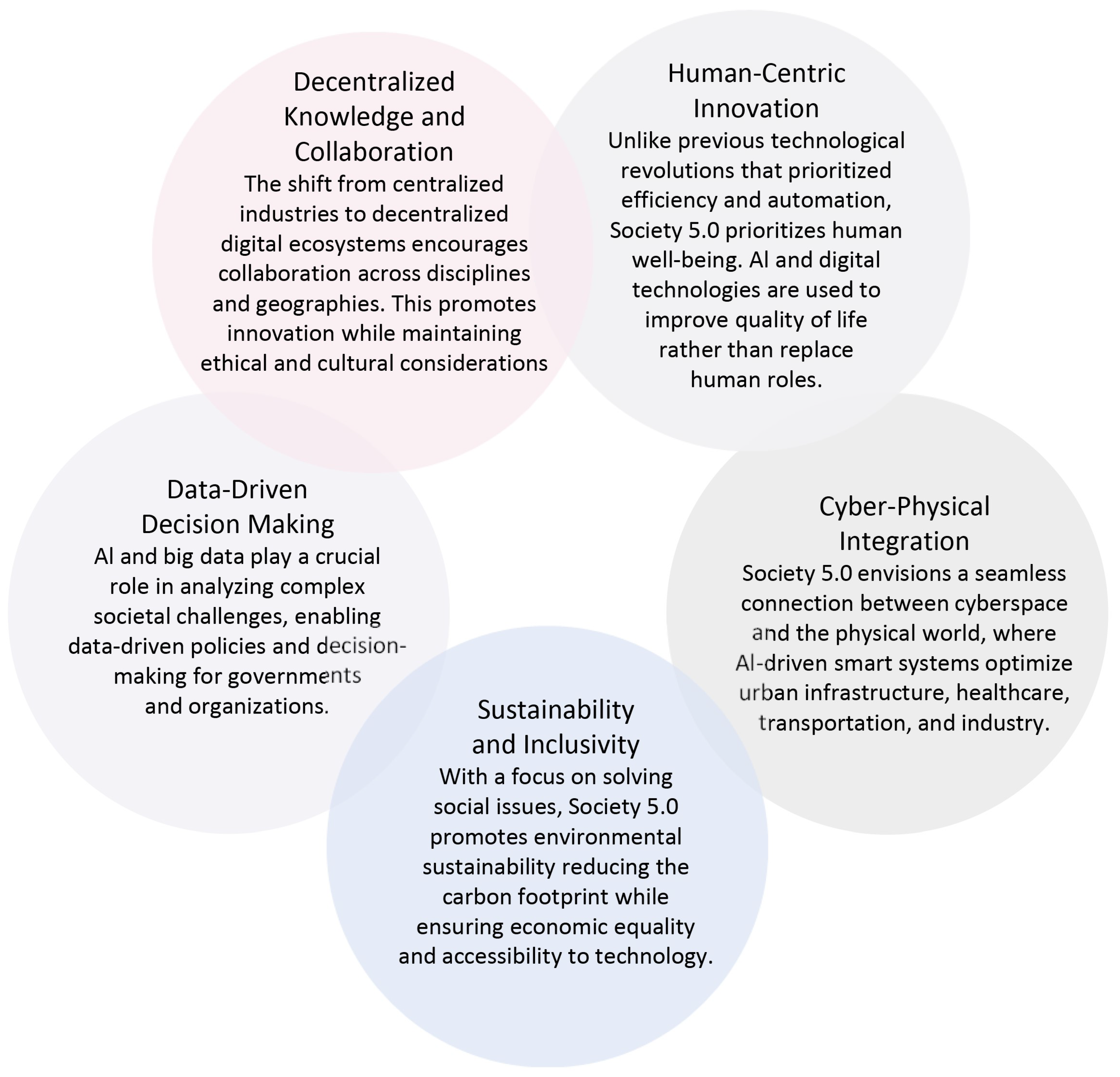 Figure 2: Key characteristics of the society 5.0 model.