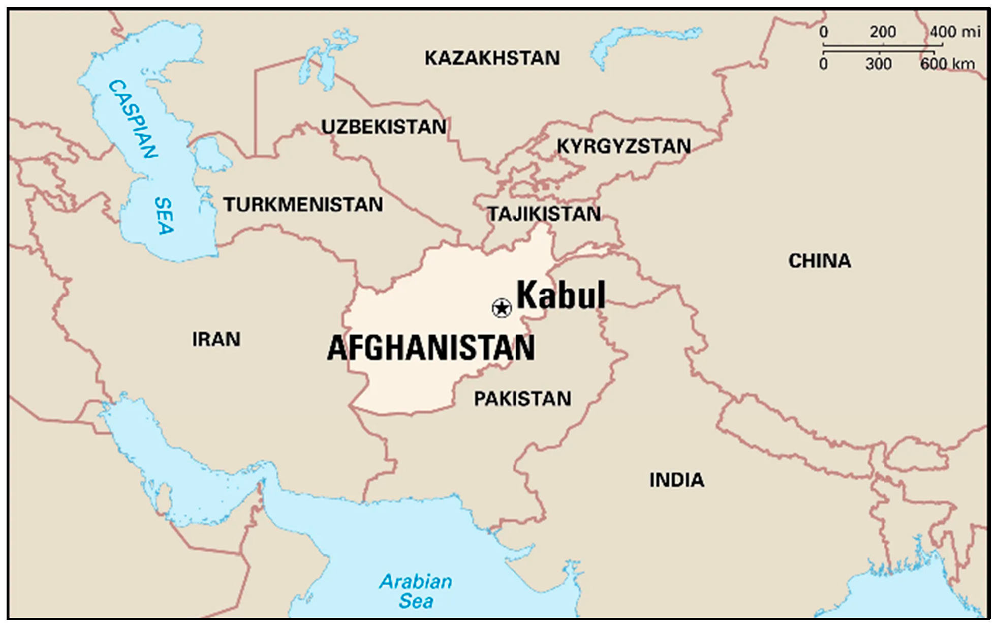 Figure 1: Kabul City Locator Map (Credit: Britannica.com).
